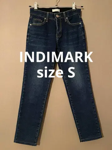 INDIMARK 인디마크 다크 블루 스키니 데님 S 스트레치 발목 기장