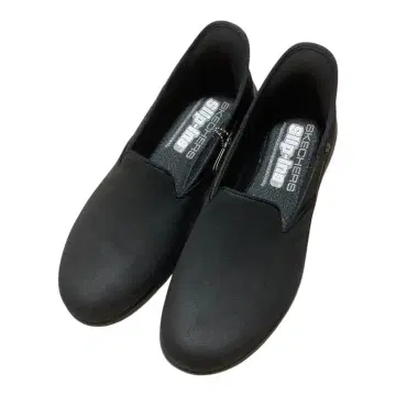 SKECHERS 슬립인즈 스니커즈 블랙 인조 가죽 24cm 새상품