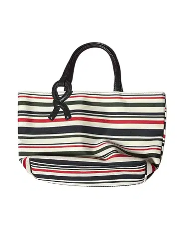 로베르타 스트라이프 캔버스 핸드백