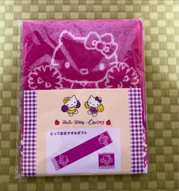 헬로키티 커브스 콜라보 특별한 타월 기프트 핑크 미사용