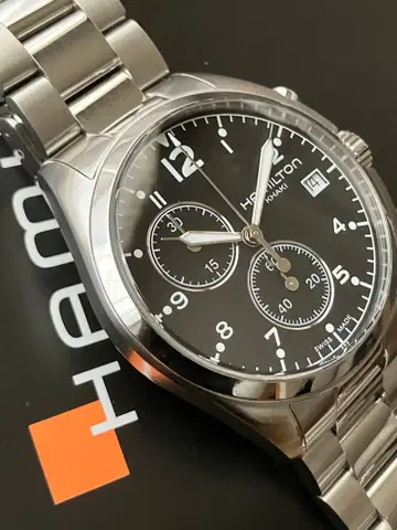 해밀턴 손목시계 카키 파이롯트 파이오니어 크로노