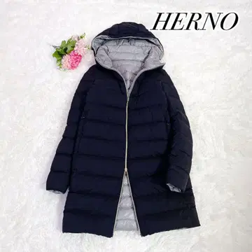 컨디션 최상 헬레노 리버서블 롱 다운 코트 자켓 38 겨울