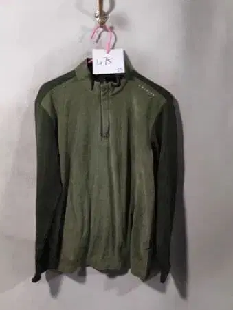 긴팔 하프 지퍼 탑 올리브 x 다크 그린 / 스포츠