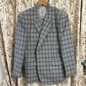 Mighty-lord 체크 무늬 블레이저 3L