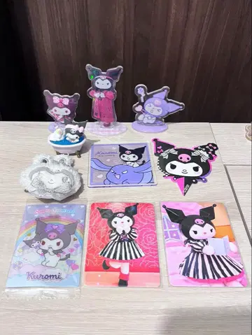 산리오 쿠로미 아크릴 스탠드 폭신폭신 앞머리 클립