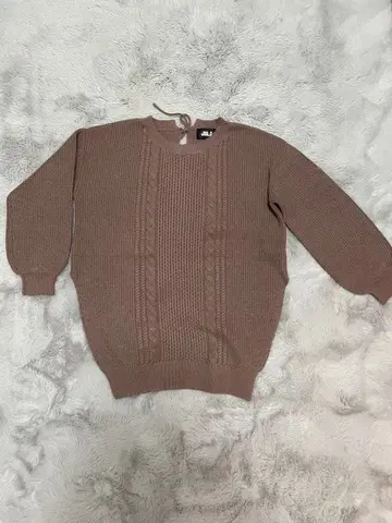 JILLSTUART 택 포함 새상품 브라운 리브 편직 긴팔 니트
