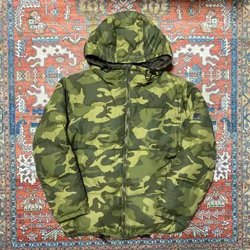 [ 구제 의류 ] BELFE 카모플라쥬 후드 부착 다운 자켓