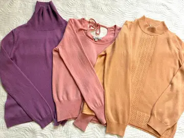 하자품 캐시미어 100% 니트 3점 묶음 L~LL