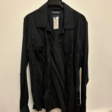 블랙 TENCEL 긴팔 셔츠 S