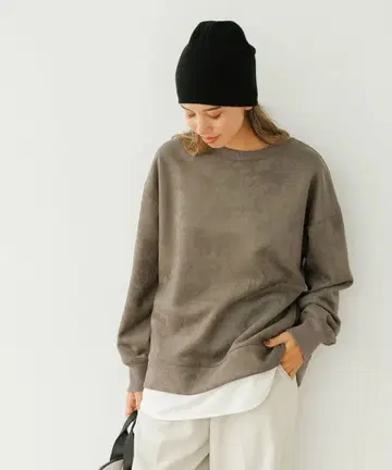 BAYFLOW 베이플로우 페이크 스웨이드 레이어드 풀오버