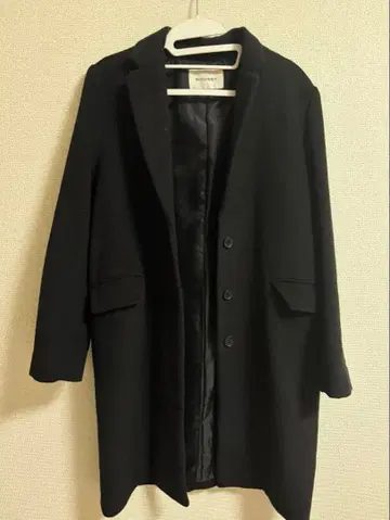 MOUSSY 블랙 롱 코트