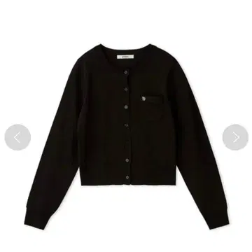 스나이델 크루넥 라메 니트 가디건 블랙