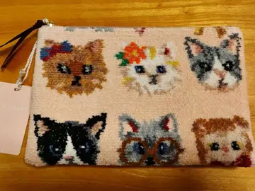 [ 새상품 ] 러브리 페이러 플랫 파우치 프리티 캣츠