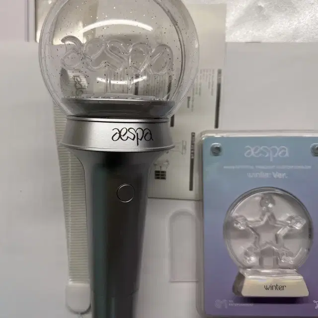 에스파 응원봉 개봉 양도 윈터 엠블럼