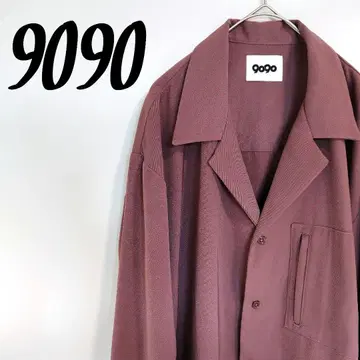 9090 버건디 오버 사이즈 긴팔 셔츠