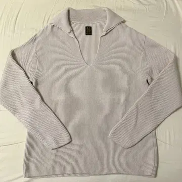 BATONER 스키퍼 니트 화이트 아이보리