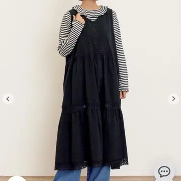 레이스 티어드 슬리브리스 원피스