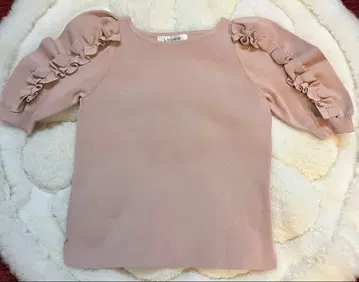 LOUNIE 프릴 장식 퍼프 슬리브 니트