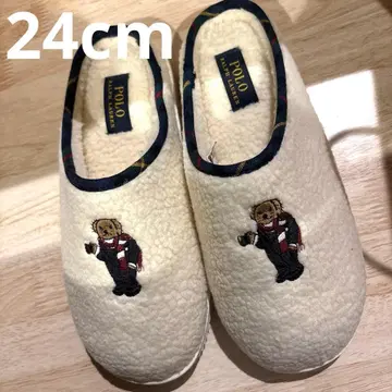 랄프 로렌 폴로베어 슬립온 여성용 24 화이트 모카신