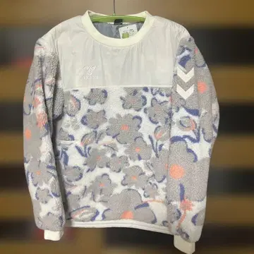 hummel 플리스 자켓 꽃무늬 그레이/핑크