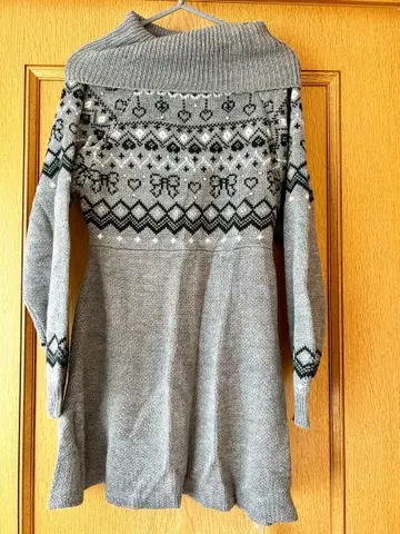 [ 택 포함 새상품 ] evelyn 에블린 페어아일 니트 OP 원피스