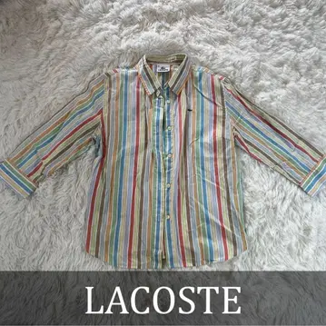 [ LACOSTE ] 7부 소매 스트라이프 셔츠 사이즈 40