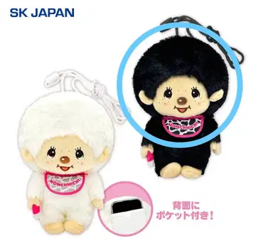 몽치치 스마트폰 케이스 블랙 끈 포함