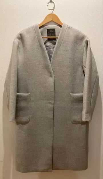 스튜디오 CLIP 노카라 코트 롱 코트