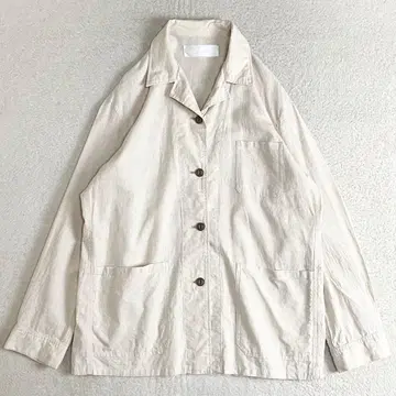 MARMARMAR 코튼 린넨 긴팔 셔츠 자켓 베이지