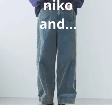 niko and - 코듀로이 포켓 와이드 팬츠