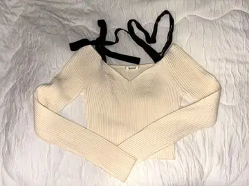 snidel 니트 어깨 리본