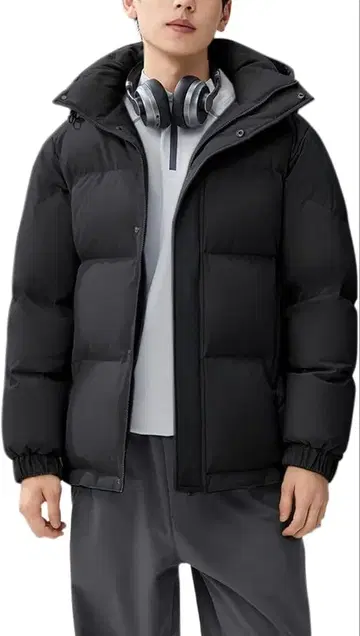 릴랙스 다운 자켓 블랙