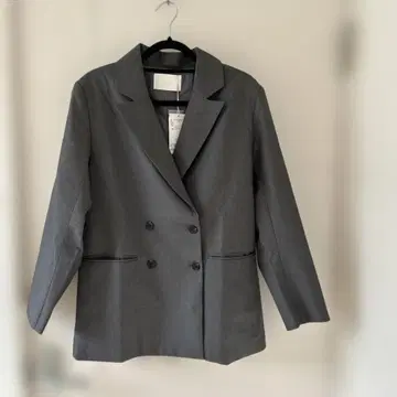 미사용 새상품 Chico 그레이 더블 버튼 자켓