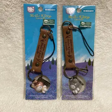 지역 한정 헬로키티 홋카이도 라벤더 에조리스 에조토끼 스트랩