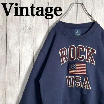 [ 레어 ] 자수 센터 빅 로고 맨투맨 빅 실루엣 USA제 구제 의류