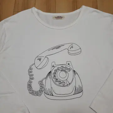 DOUBLE NAME 더블 네임 수화기 자수 긴팔 T셔츠 롱티