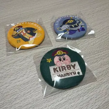 별의 커비 자수 캔뱃지 한큐 콜라보