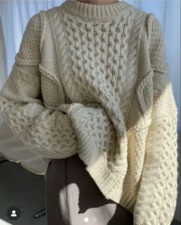 CLANE 3D CABLE WIDE KNIT TOPS