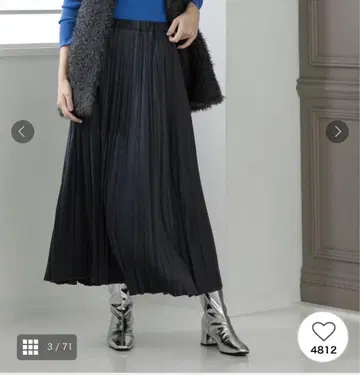 페이크 스웨이드 이지 플리츠 스커트 [세탁기 사용 가능]