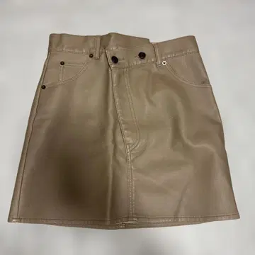 가죽 미니 스커트 ( beige )