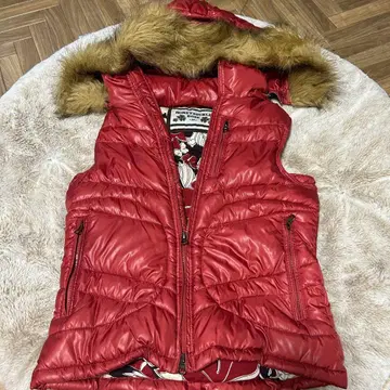 y2k 그런지 헤이세이 퍼 다운 베스트 충전솜 00s archive