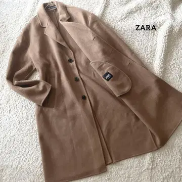 ZARA 롱 코트 L 남성용 기장 109 최근 모델 브라운 오버 사이즈
