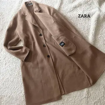 ZARA 롱 코트 L 남성용 기장 109 최근 모델 브라운 오버 사이즈