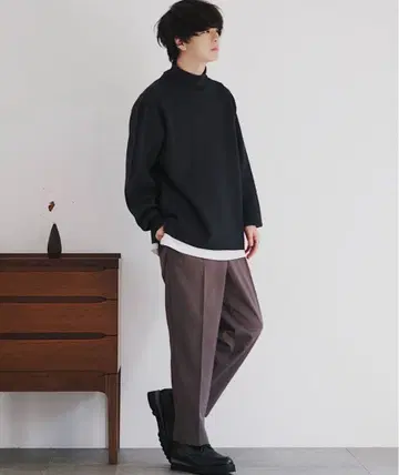 [ 미사용 새상품 ] WYM LIDNM 밀라노 리브 터틀넥 니트