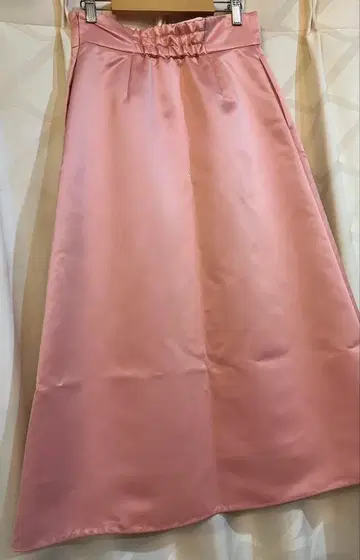 루니 핑크 롱 스커트 밴딩