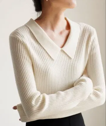 칼라 리브 니트탑