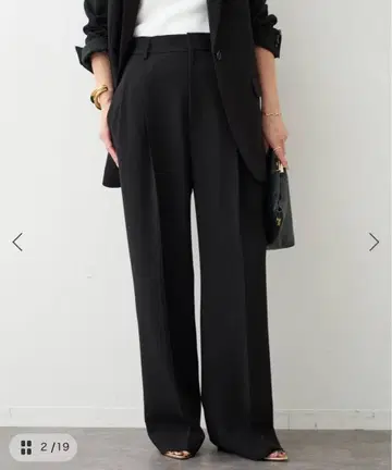 트리아세 조젯 턱 팬츠 34