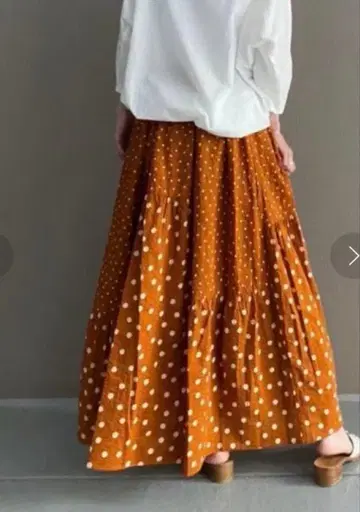 BEARDSLEY 도트 패치워크 스커트