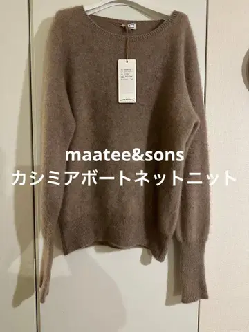maatee&sons 캐시미어 강강 압축 보트 넷 니트