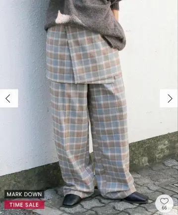 [ 기간 한정 가격 ] Ungrid 스커트 세트 턱 팬츠